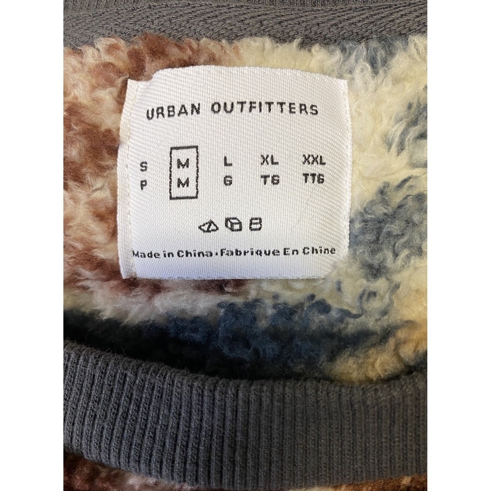 UO Cozy Sherpa Fair Isle Crew Neck Sweatshirt By Urban  Outfitters Men's Size M - Picture 8 of 13